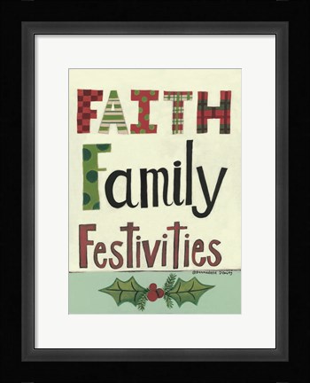 Framed Faith Family Festivities Print