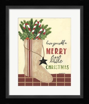 Framed Christmas Stocking Print