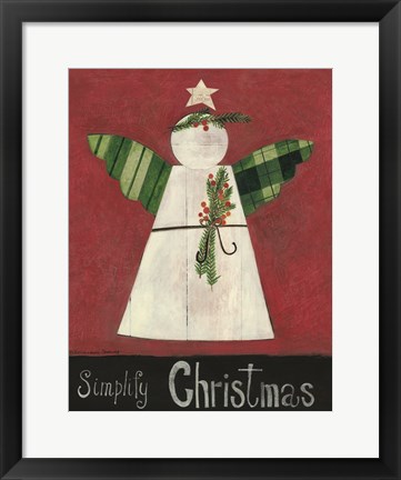 Framed Simplify Christmas Angel Print