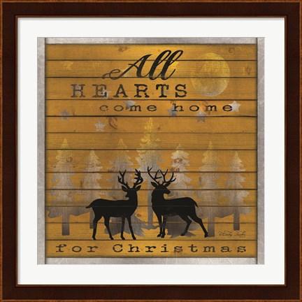 Framed All Hearts Come Home for Christmas Print