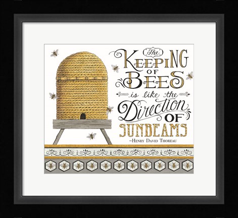 Framed Keeping of Bees Print