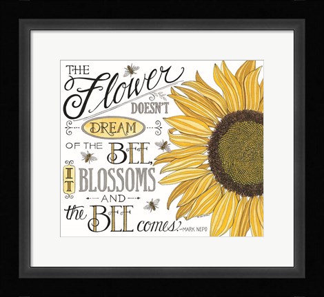 Framed Bee Comes Print