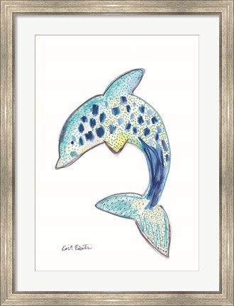Framed D is for Dolphin Print