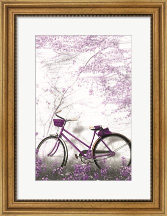 Framed Ultra Violet Bicycle Print