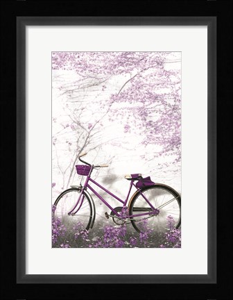 Framed Ultra Violet Bicycle Print