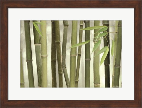 Framed Backlit Bamboo I Print