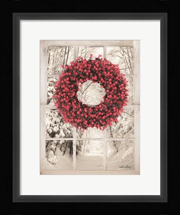 Framed Beaded Wreath View II Print
