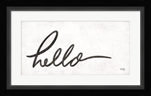 Framed Hello Print
