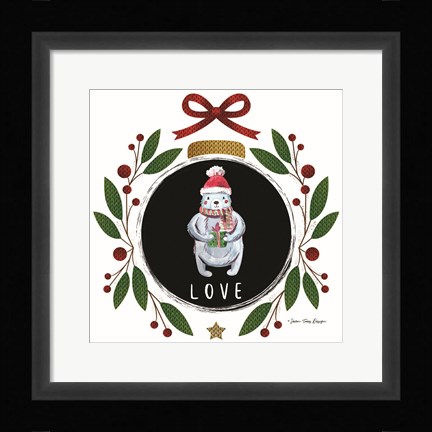 Framed Love Christmas Ornament Print