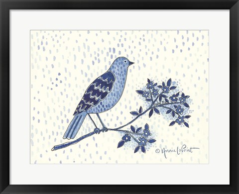 Framed Blue Bird Print
