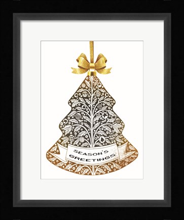 Framed Season's Greetings Ornament Print