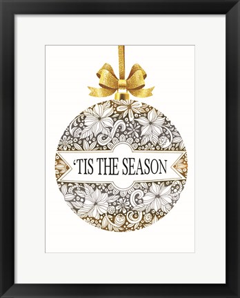 Framed &#39;Tis the Season Ornament Print