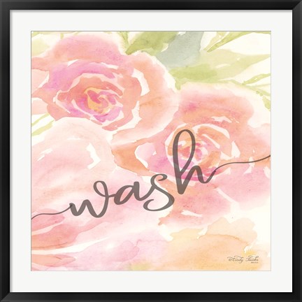 Framed Floral Wash Print