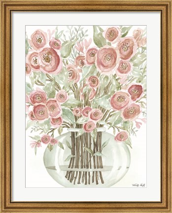 Framed Blush Roses Print