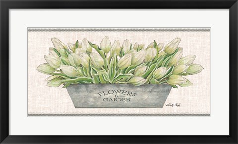 Framed Flowers &amp; Garden White Tulips Print