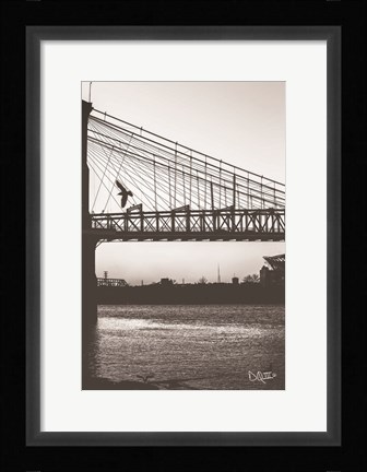 Framed Suspension Bridge II Print