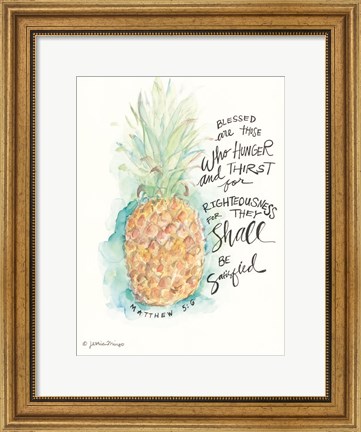 Framed Blessed Pineapple Print