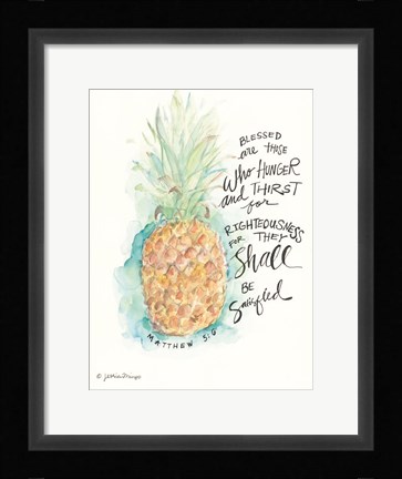 Framed Blessed Pineapple Print