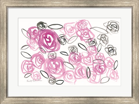 Framed Reflections in Roses Print