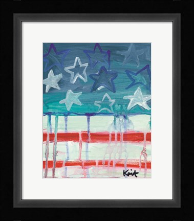 Framed Flag Waving Print