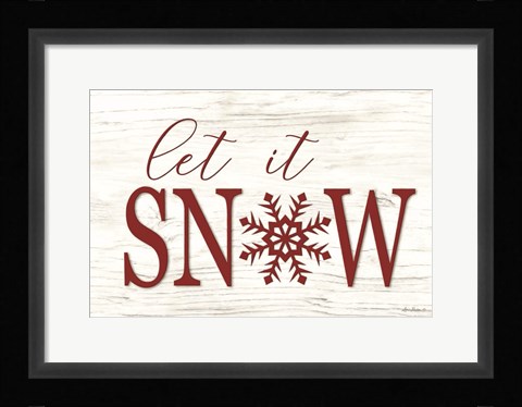 Framed Let It Snow Print