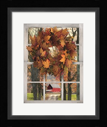 Framed Fall Window View II Print