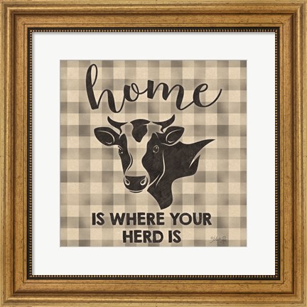 Framed Home is Where Your Herd Is Print
