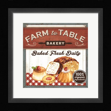 Framed Farm to Table Bakery Print