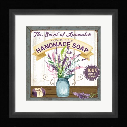 Framed Farm to Table Handmade Soap Print