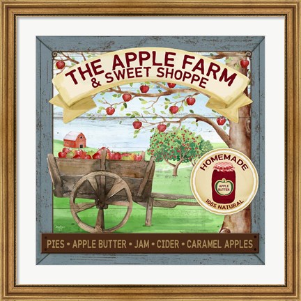 Framed Apple Farm &amp; Sweet Shoppe Print