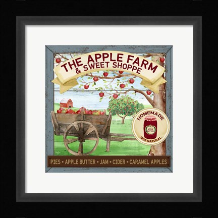 Framed Apple Farm &amp; Sweet Shoppe Print