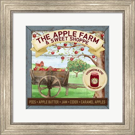 Framed Apple Farm &amp; Sweet Shoppe Print