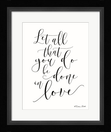 Framed Done in Love Print