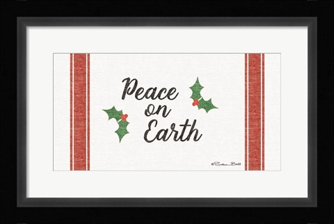 Framed Peace on Earth Grain Sack Print