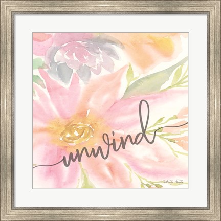 Framed Floral Unwind Print