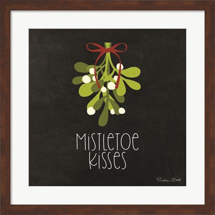 Framed Mistletoe Kisses Print