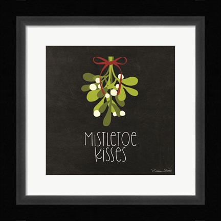 Framed Mistletoe Kisses Print
