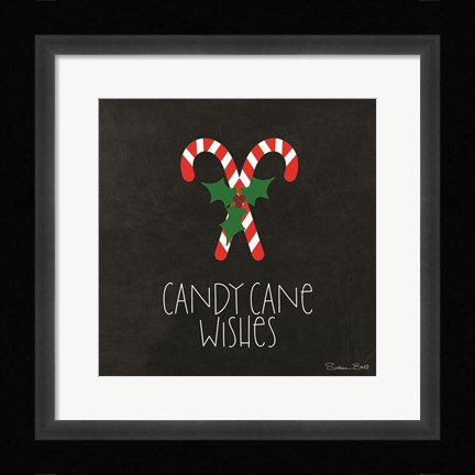 Framed Candy Cane Wishes Print