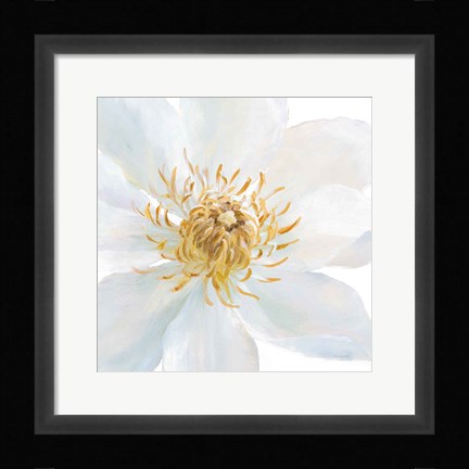 Framed Contemporary Clematis Gray Print