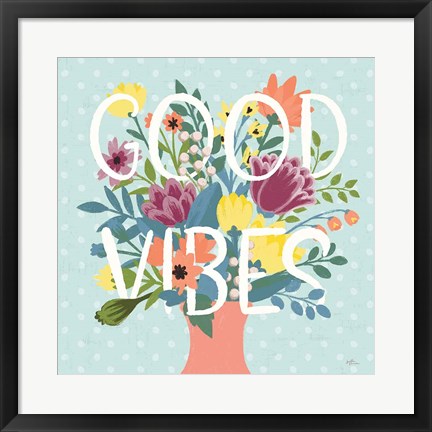 Framed Romantic Luxe XIII Bright Print