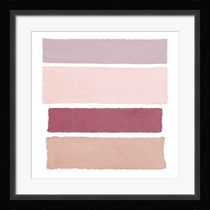 Framed Painted Weaving I Mesa on White Sq Print