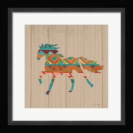 Framed Southwestern Vibes IV on Walnut Print