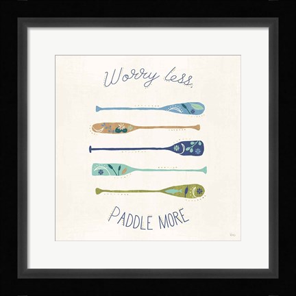 Framed Otomi Lake VII Paddles Print
