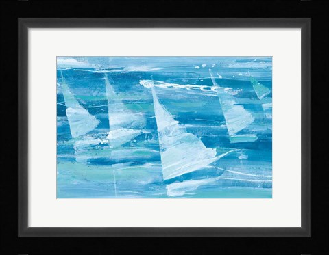 Framed Summer Sail III Blue Print