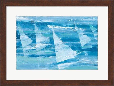 Framed Summer Sail III Blue Print