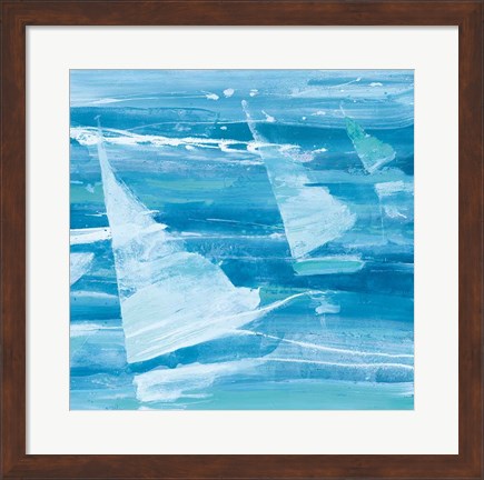 Framed Summer Sail II Blue Print