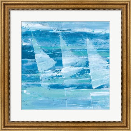Framed Summer Sail I Blue Print