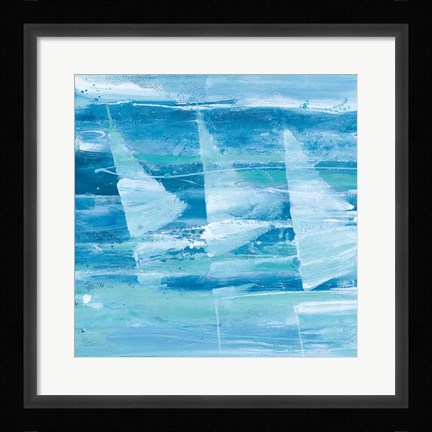 Framed Summer Sail I Blue Print