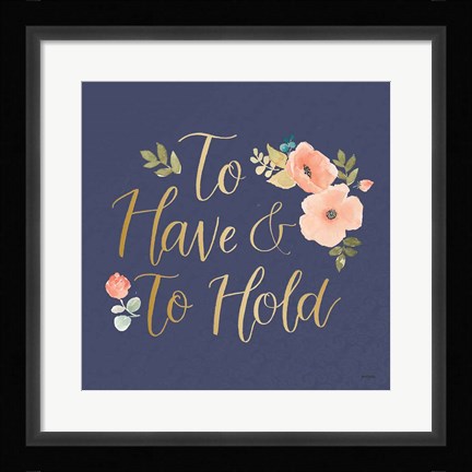 Framed Blooming Delight VII Blue Print