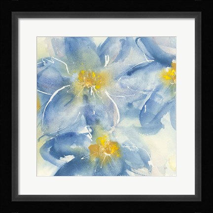 Framed Tinted Clematis I Print